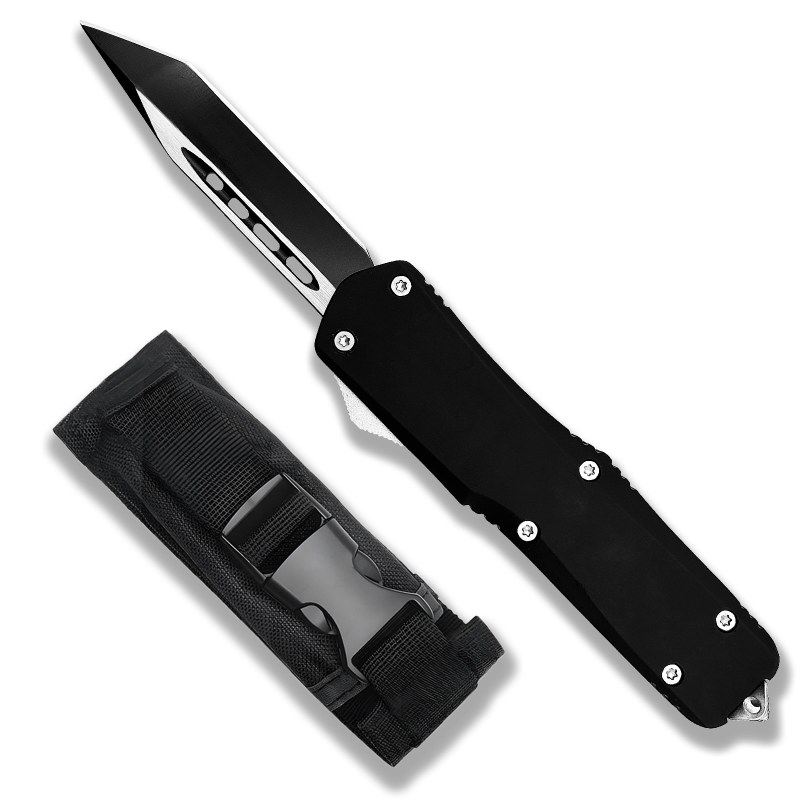 OTF Automatic Knife BLACK Zinc Alloy Handle