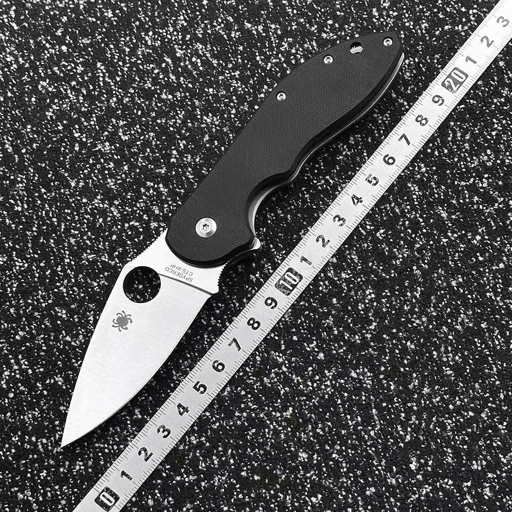 Tactical Folding Pocket Knife G10 Handle C172 Spyderco