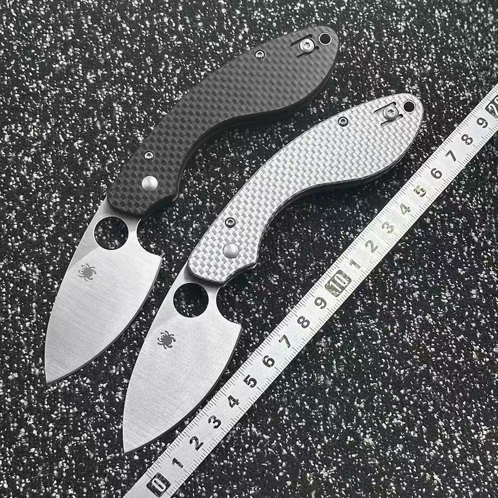 Mini Folding Pocket Knife Carbon Fiber Handle C207