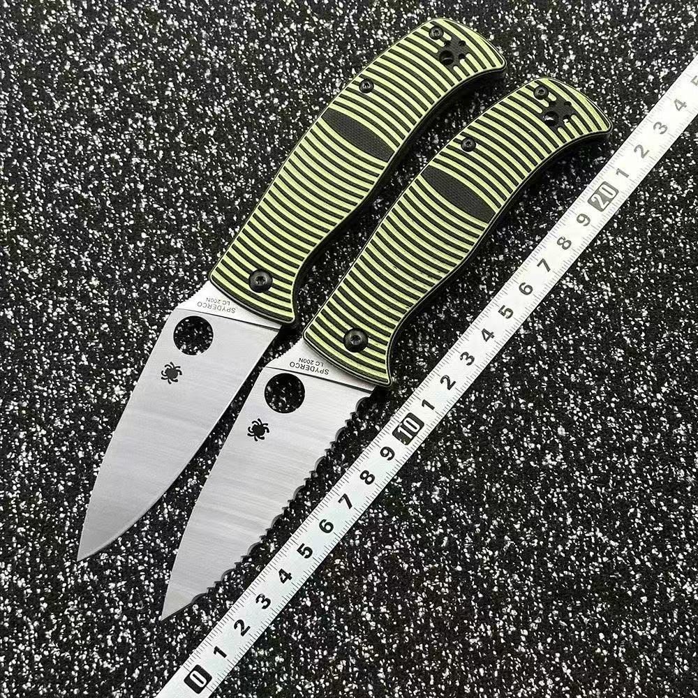 Tactical Folding Pocket Knife G10 C217GP Spyderco