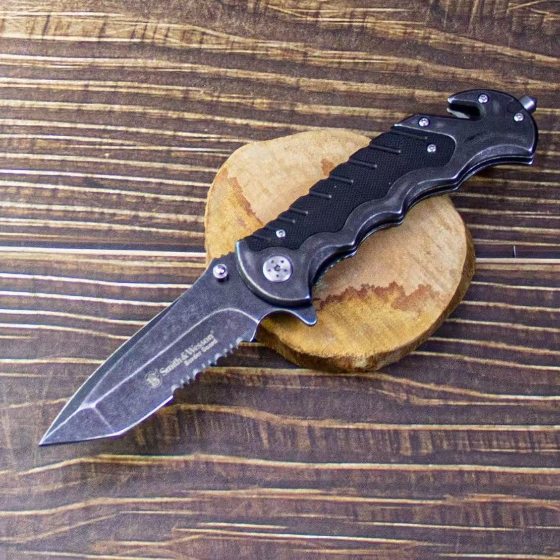 Tactical Serrated Folding Pocket Knife SW