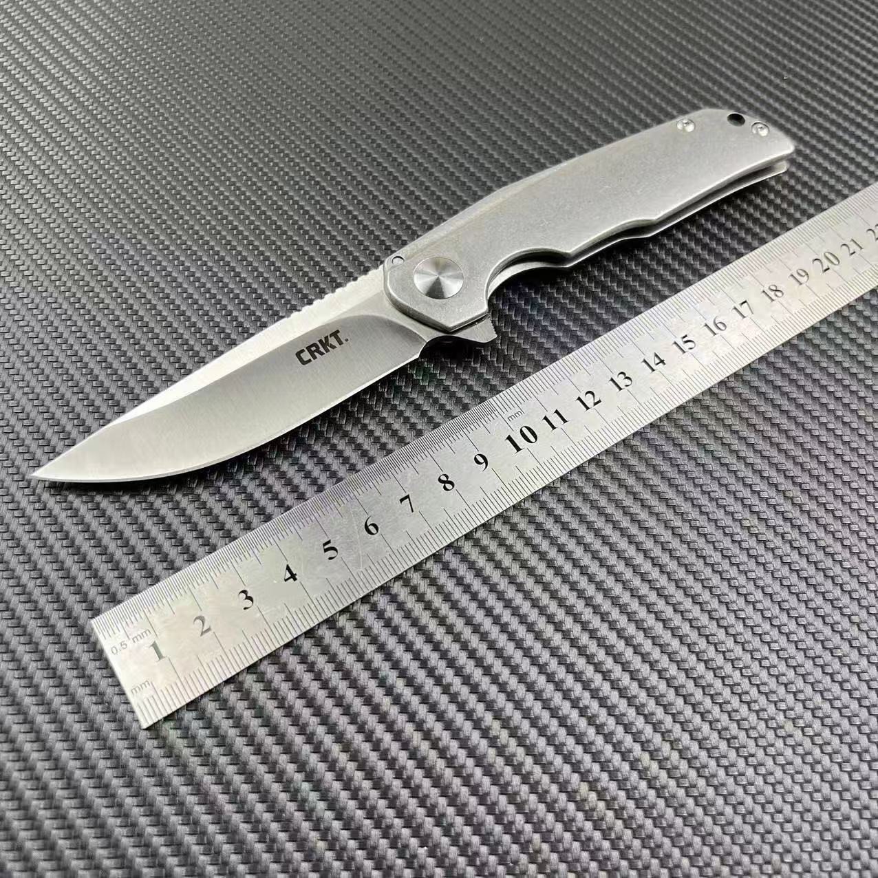 Tactical Folding Pocket Knife Steel Handle CRKT3720