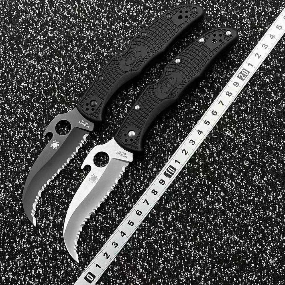 Tactical Serrated Folding Pocket Knife FRN Handle C12