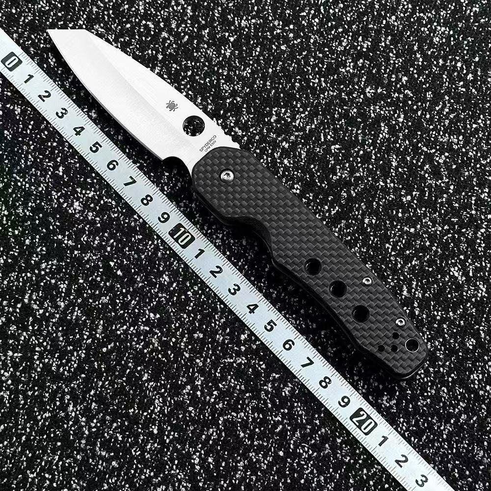 Tactical Knives Folding Pocket Knife Black G10 Handle C240 Spyderco