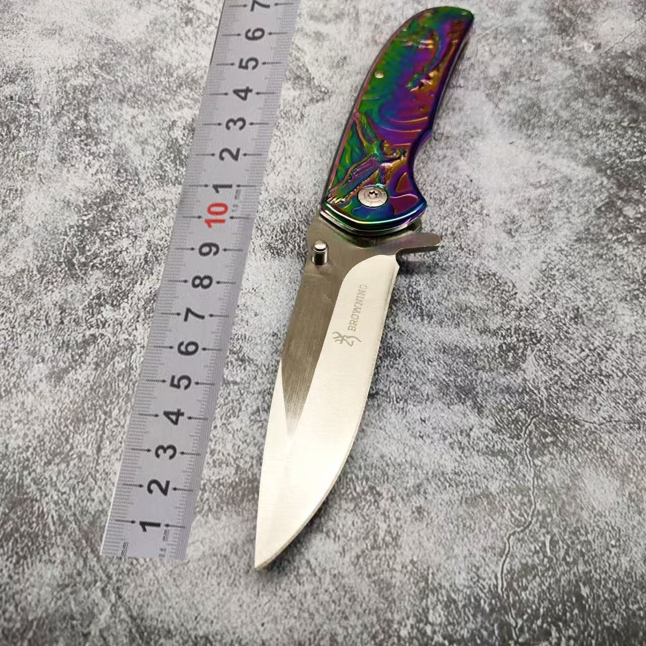 Browning Folding Pocket Knife Colorful Handle