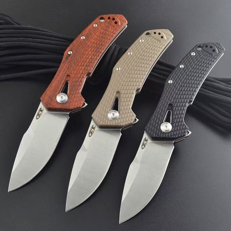 Tactical D2 Folding Pocket Knife G10 ZT0308