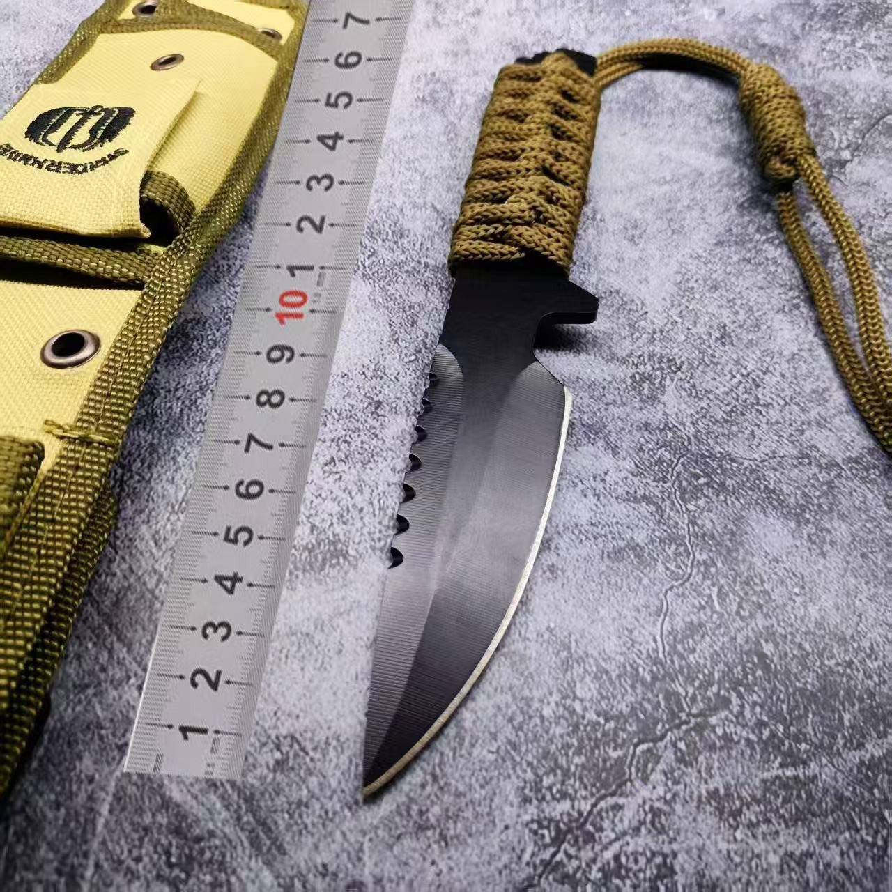 ST Fixed Blade Knife Paracord Handle