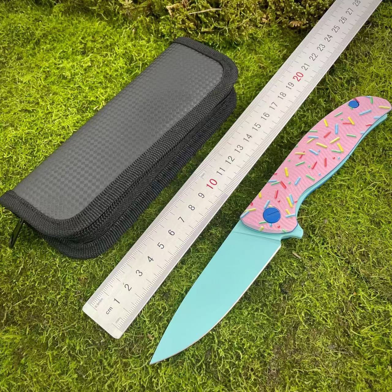 Tactical Folding Pocket Knife Pink G10